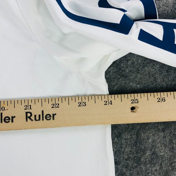 NWOT Hurley Mens Shirt XL White Blue Long Sleeve Performance Stretch Polyester - Picture 7 of 9